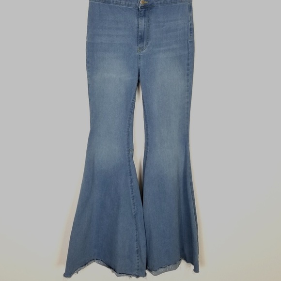 Free People Light Blue Flare Jeans - Picture 3 of 8